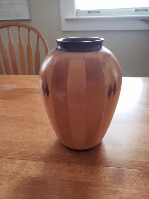 wooden vase