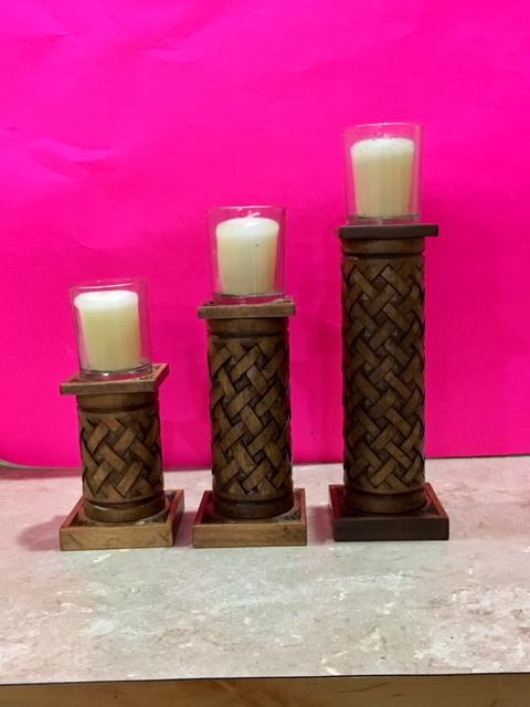 wood candles