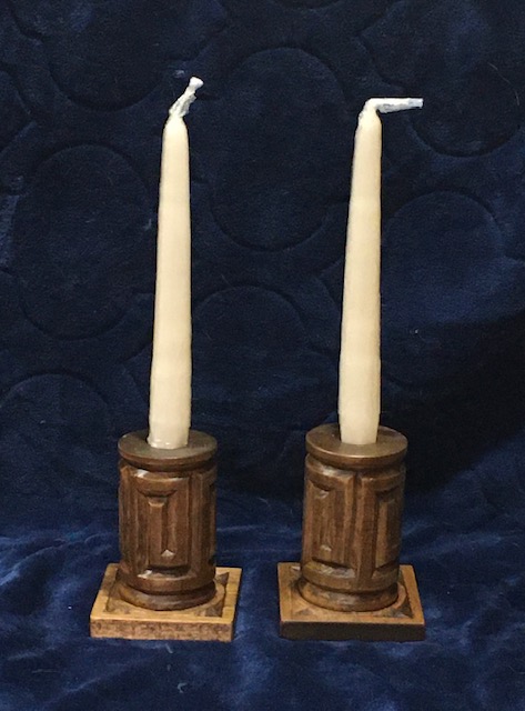 Hand Carved Candleholders-image