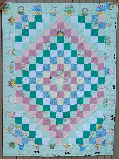 Bunnies on Parade Child’s Quilt-image
