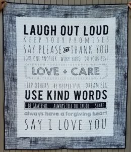 Words to Live By Throw Quilt-image