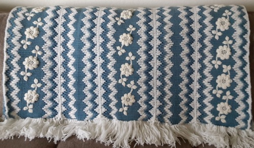 Country Blue Crocheted Afghan main image