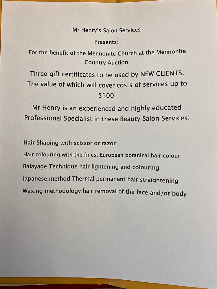 Three Certificates to Mr Henry's Salon.-image