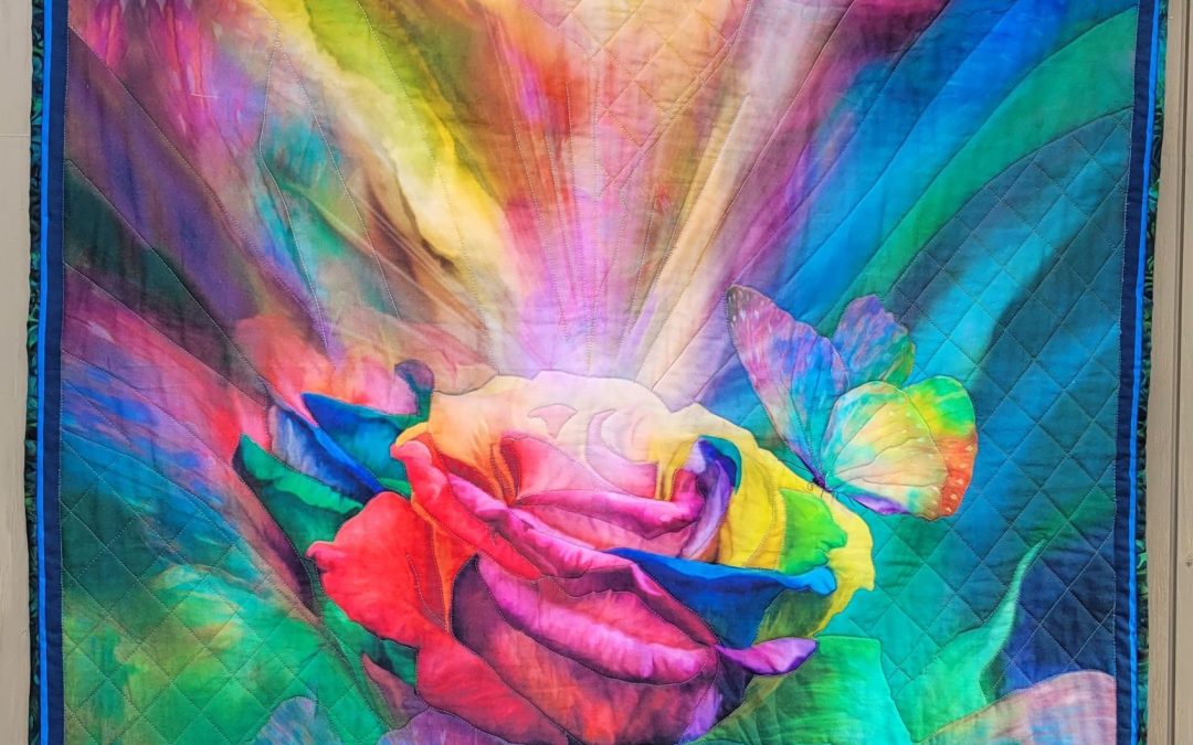 Rainbow Rose Quilt