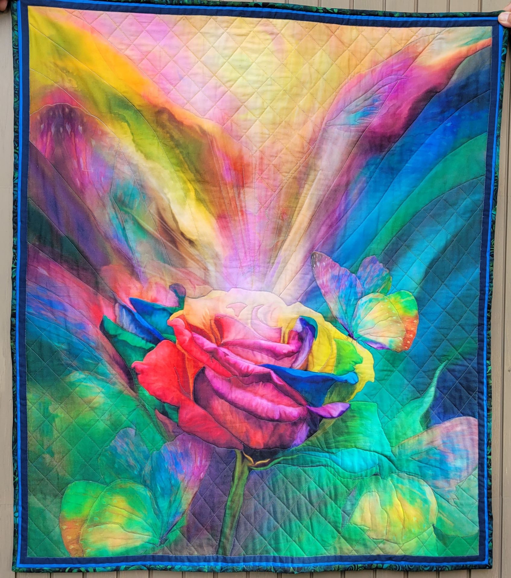 Rainbow Rose Quilt-image